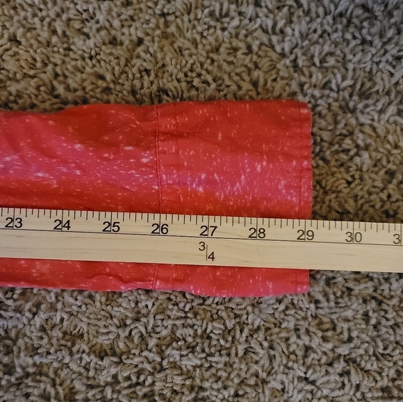 Roar Wild Heart Button Up Shirt in Orange, sz Large - Picture 14 of 15